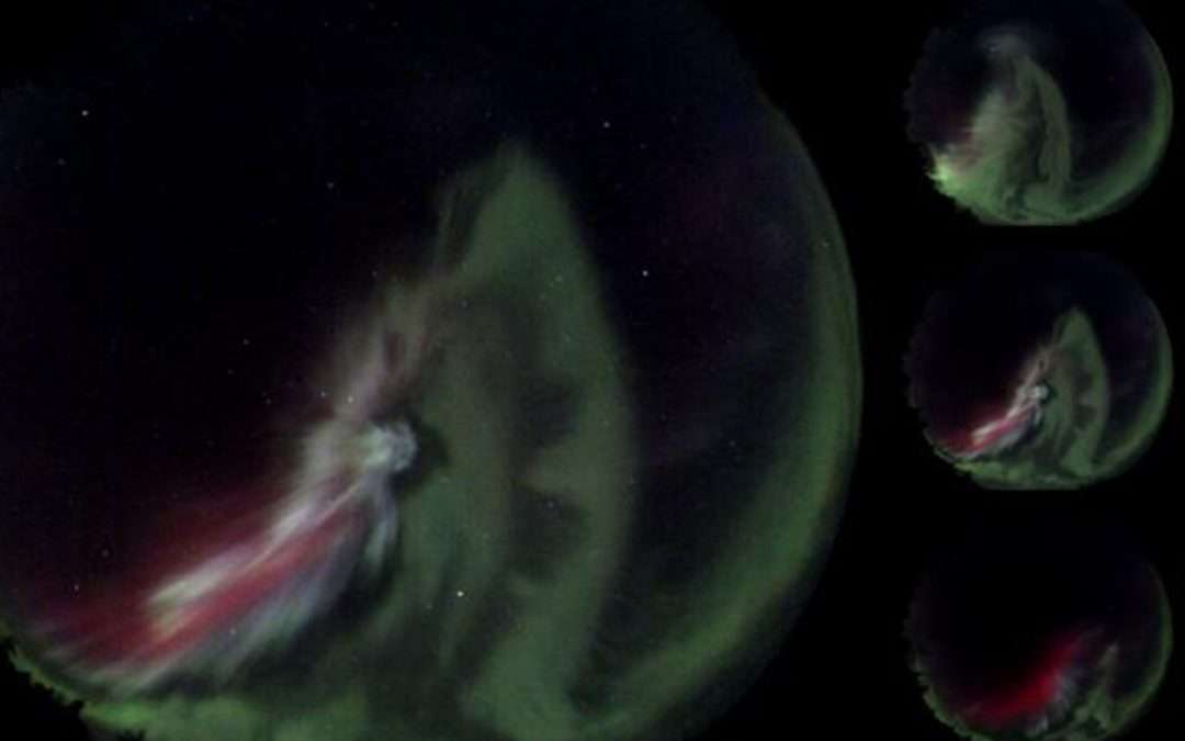 White patch near northern lights explained